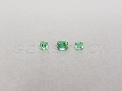 1.54 carat cushion cut verdelite tourmalines, Afghanistan photo