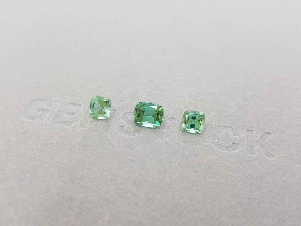 1.54 carat cushion cut verdelite tourmalines, Afghanistan Image №2
