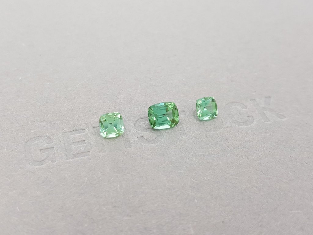 1.54 carat cushion cut verdelite tourmalines, Afghanistan Image №3