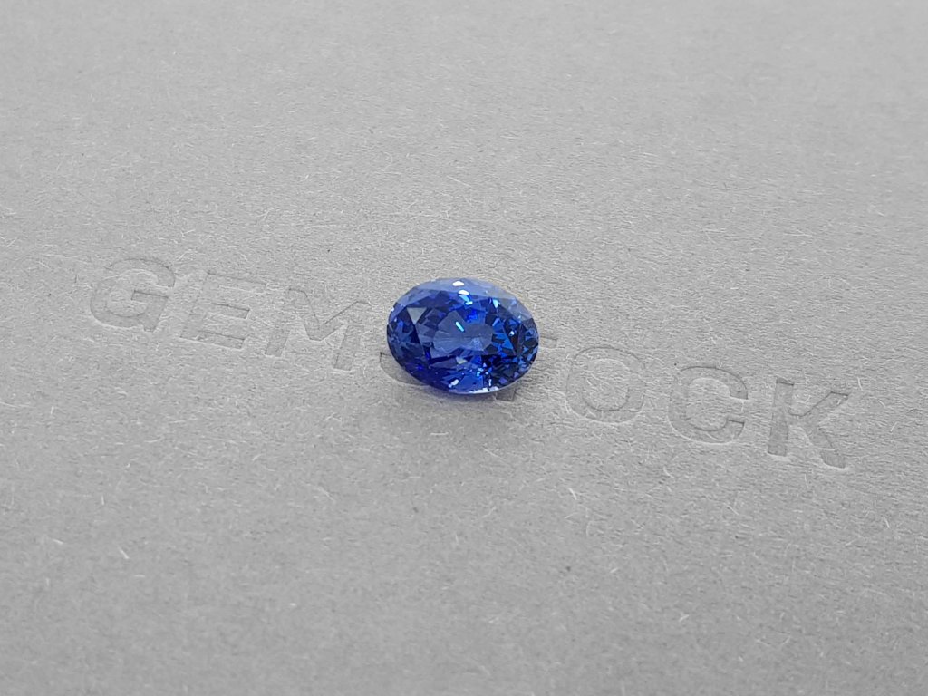 Cornflower oval sapphire 3.48 ct, Sri Lanka Image №3