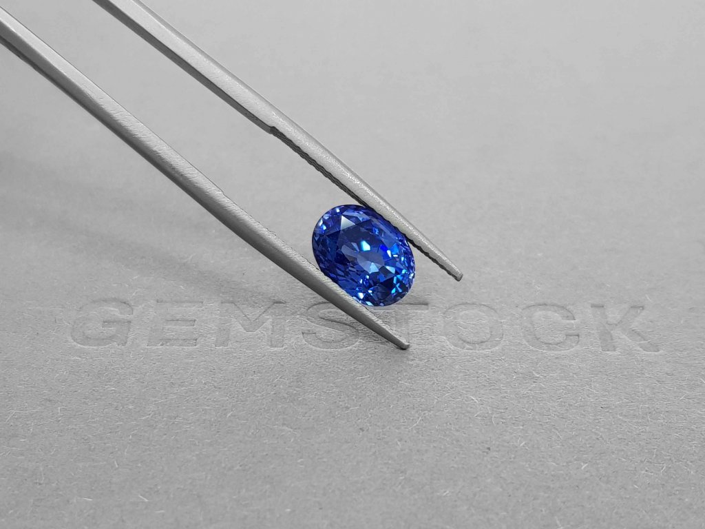 Cornflower oval sapphire 3.48 ct, Sri Lanka Image №5