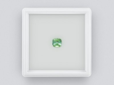 Cushion cut mint tourmaline 0.70 ct photo