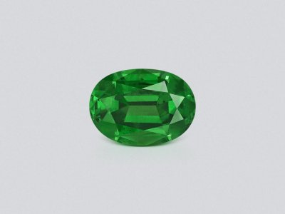 Vivid green tsavorite garnet in oval cut 1.81 carats, Tanzania  photo