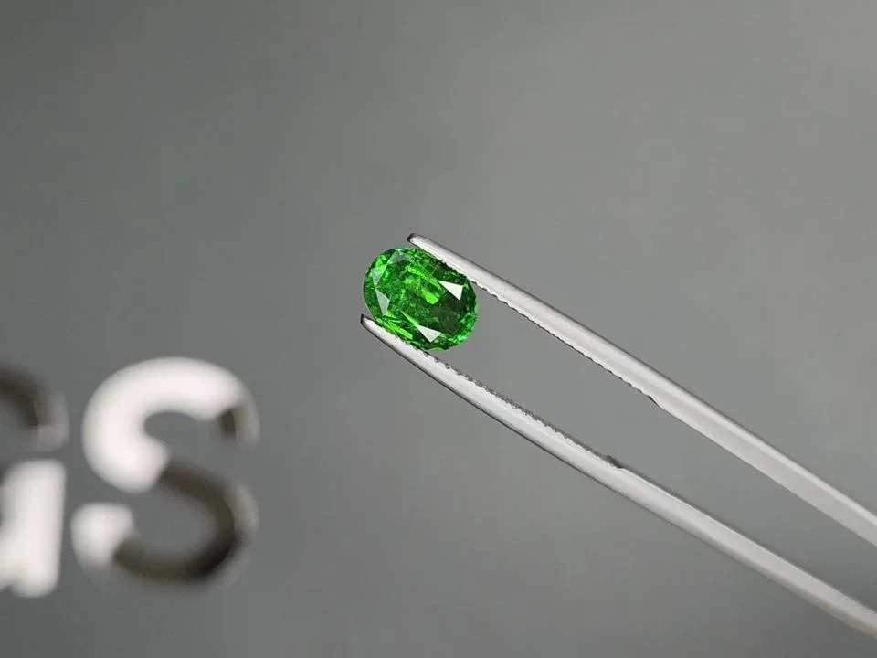 Vivid green tsavorite garnet in oval cut 1.81 carats, Tanzania  Image №3