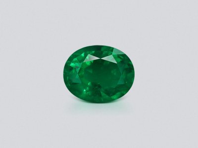 Large emerald Vivid Green oval cut emerald 11.30 carats, Zambia photo