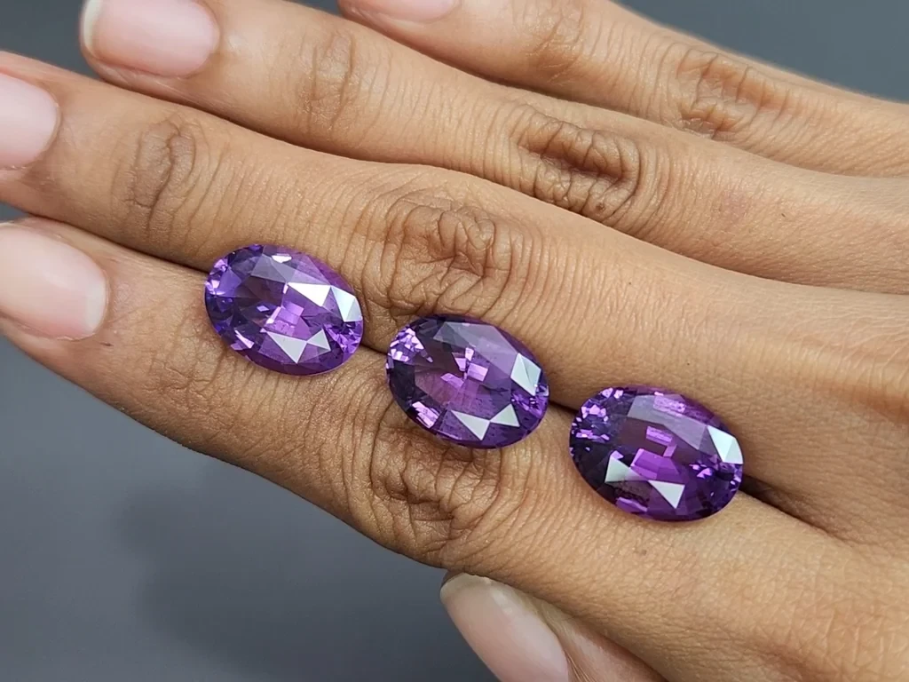 Set of amethysts oval cut 18.61carats, Brazil Image №2