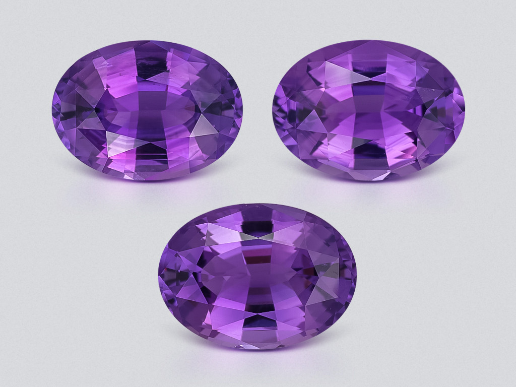 Set of amethysts oval cut 18.61carats, Brazil Image №1