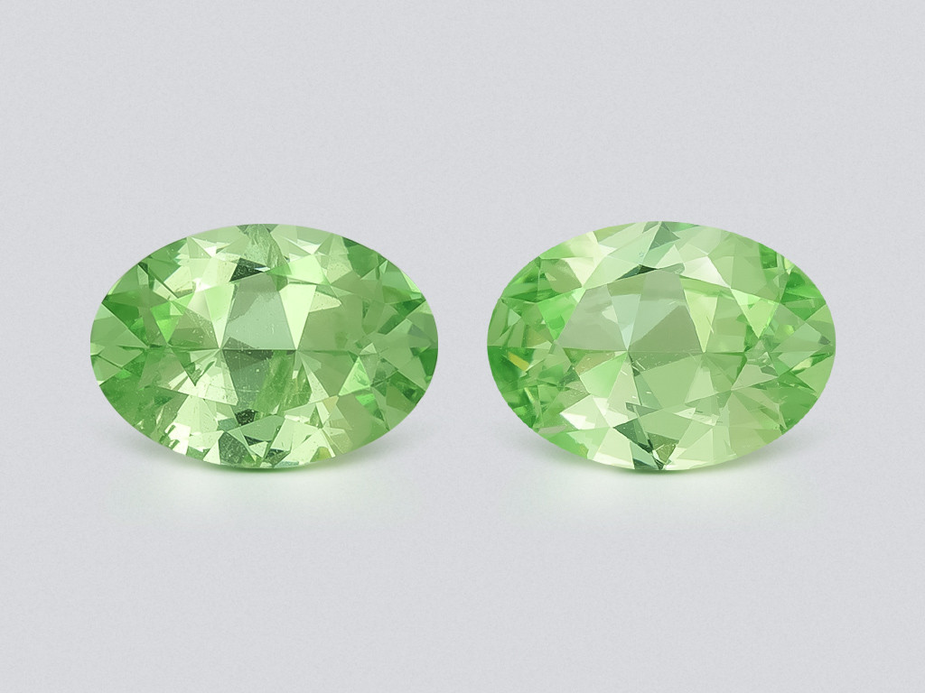 Pair of grossular garnets oval cut  1.49 carats, Tanzania Image №1