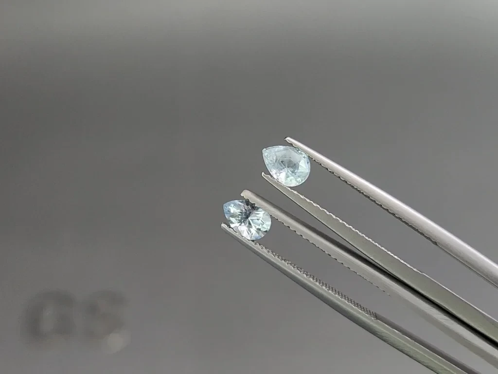 Set of aquamarines pear cut 1.48 carats, Madagascar Image №4