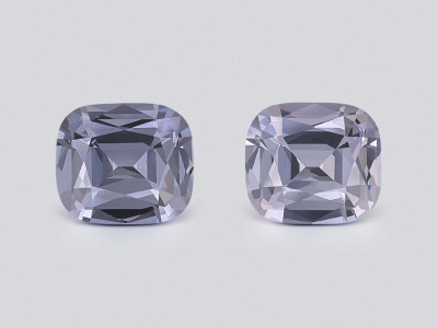 Pair of gray spinels cushion cut  0.72 carats, Tanzania photo