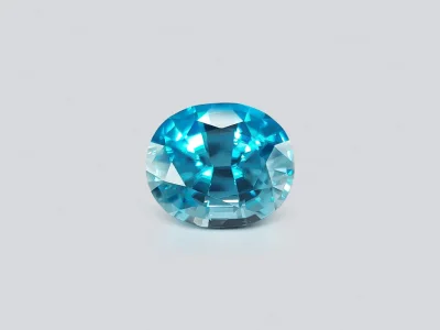 Oval cut blue zircon 9.94 ct, Cambodia photo