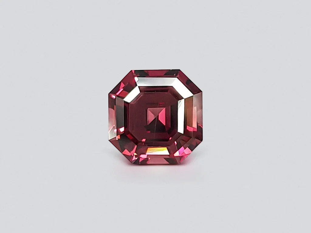 Red-pink octagon cut garnet from Tanzania 3.04 ct Image №1