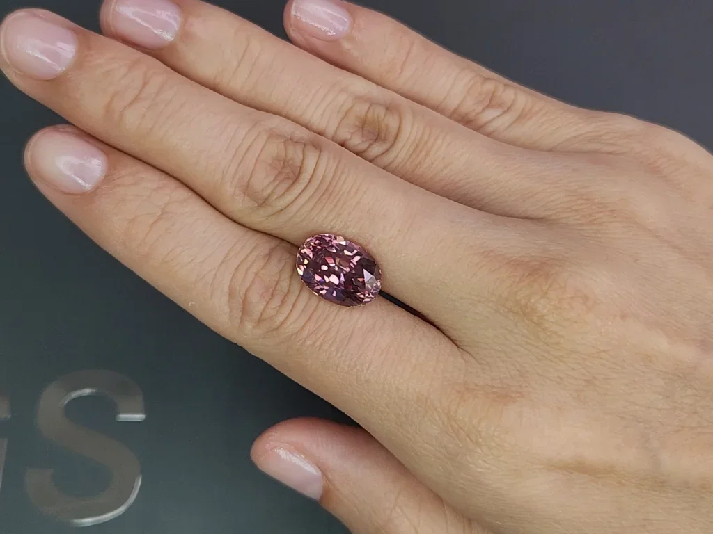 Rare natural pink zircon in oval cut 9.16 carats, Sri Lanka Image №2