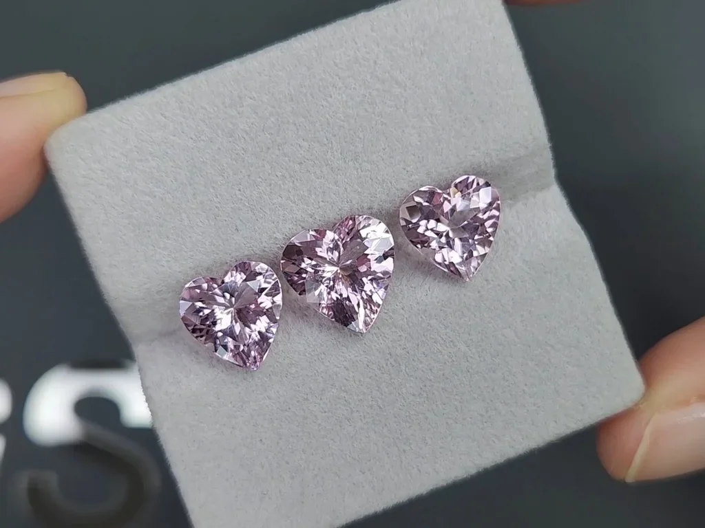 Heart shaped pink morganite set 6.88 carats, Madagascar  Image №5