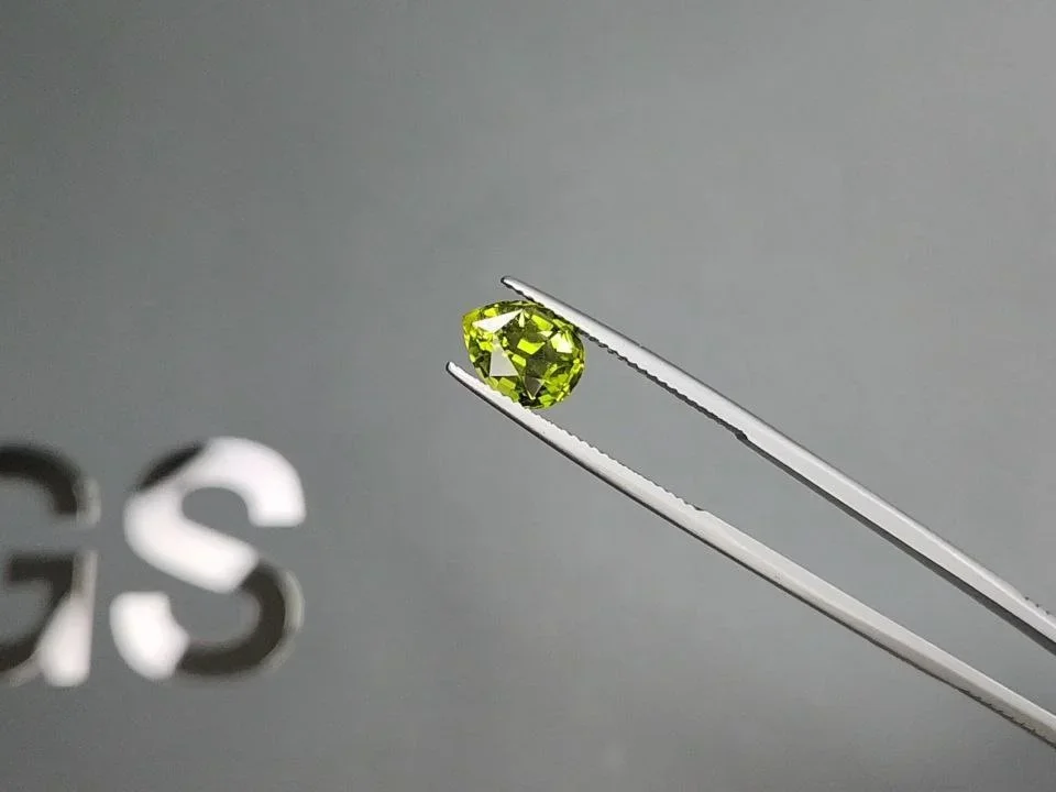Yellow-green tourmaline in pear cut 2.31 carats, Afghanistan Image №3