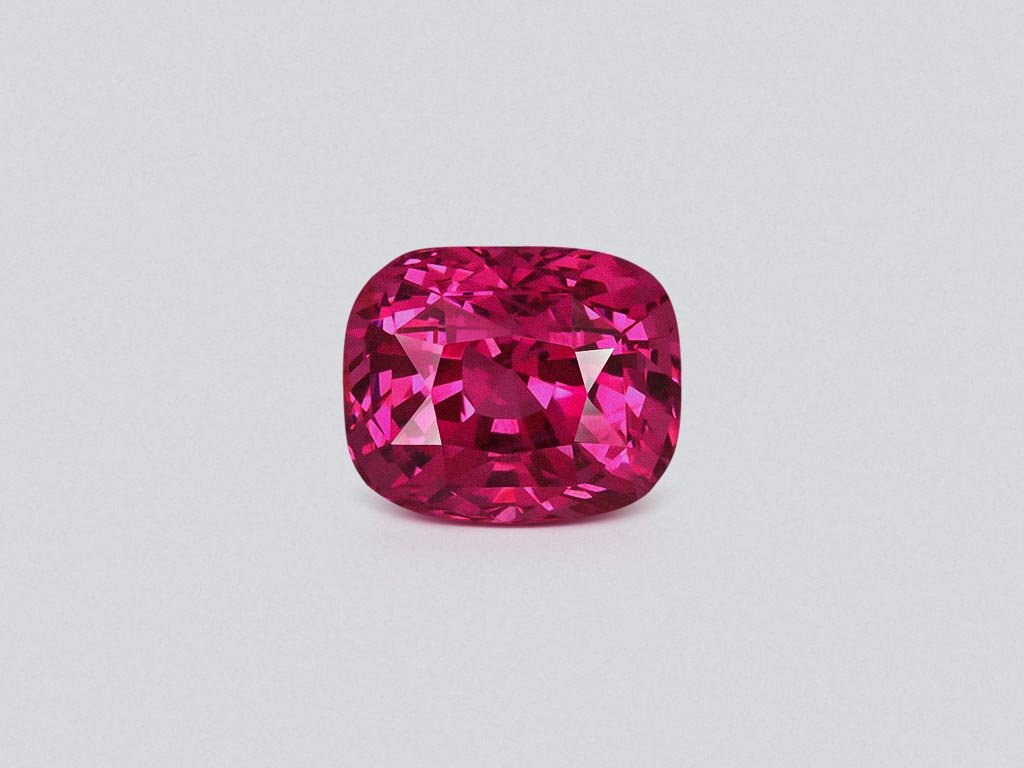 Vivid pink Mahenge spinel in cushion cut 3.02 carats, Tanzania Image №1