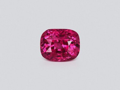 Vivid pink Mahenge spinel in cushion cut 3.02 carats, Tanzania photo