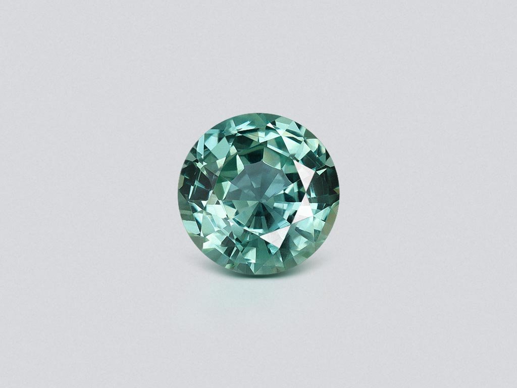 Unheated Teal sapphire in round cut 7.80 carats, Madagascar Image №1