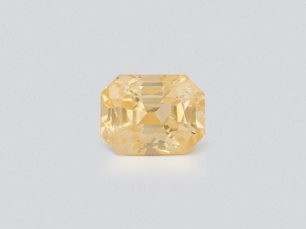 Unheated Pastel yellow sapphire in radiant cut 10.02 carats, Sri Lanka  Image №1