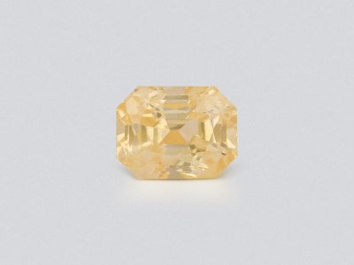 Unheated Pastel yellow sapphire in radiant cut 10.02 carats, Sri Lanka  photo