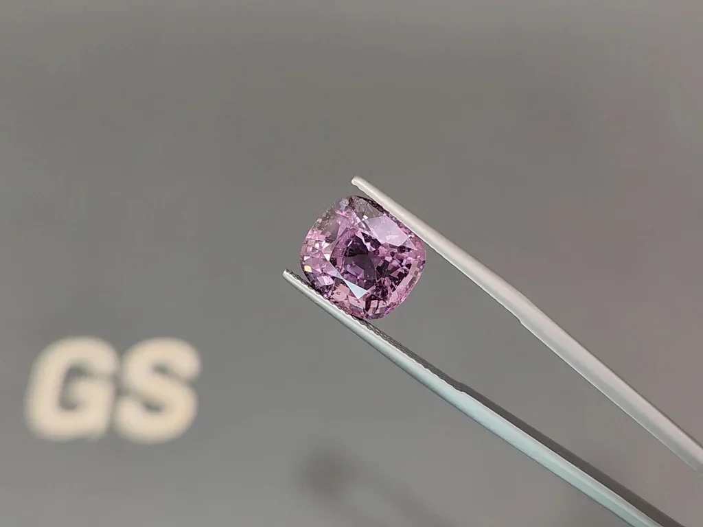 Purple spinel cushion cut 7.08 carats, Burma Image №3