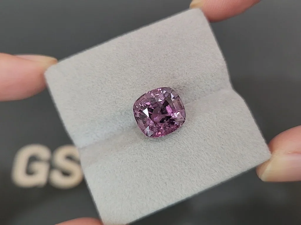 Purple spinel cushion cut 7.08 carats, Burma Image №4