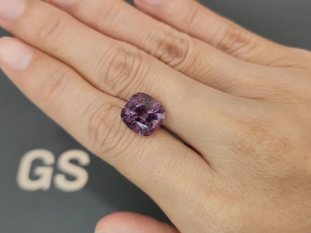 Purple spinel cushion cut 7.08 carats, Burma Image №2