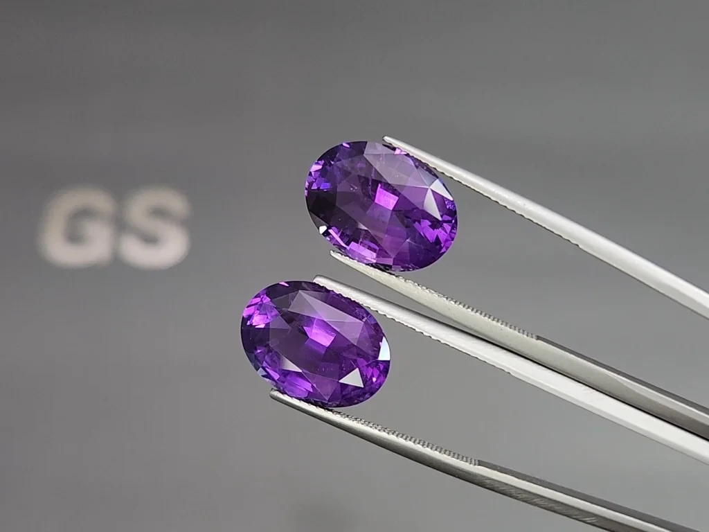 Set of amethysts oval cut 19.59 carats, Brazil Image №4