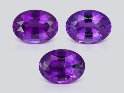 Set of amethysts oval cut 19.59 carats, Brazil photo