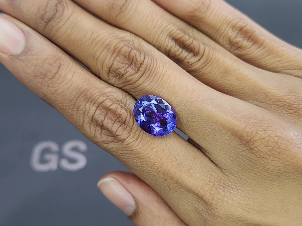 Tanzanite oval cut 7.69 carats, Tanzania Image №2
