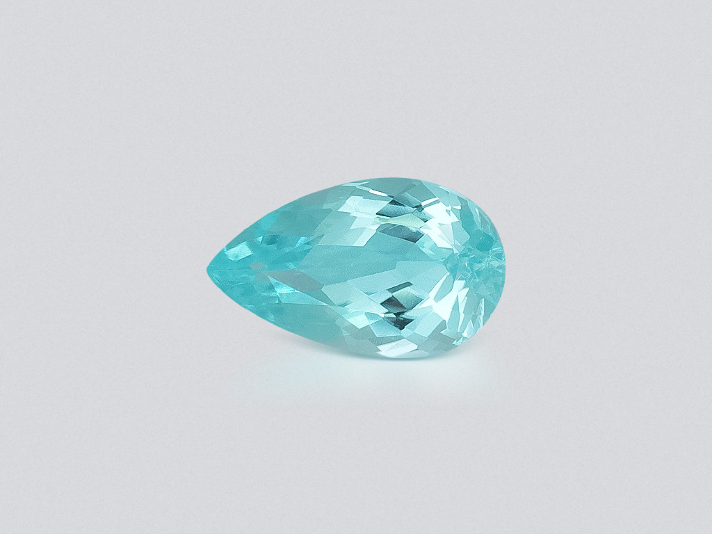 Neon Paraiba tourmaline greenish blue pear cut 0.99 carats, Mozambique Image №1