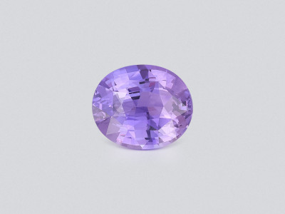Unheated lavender sapphire oval cut 3.87 carats, Madagascar photo