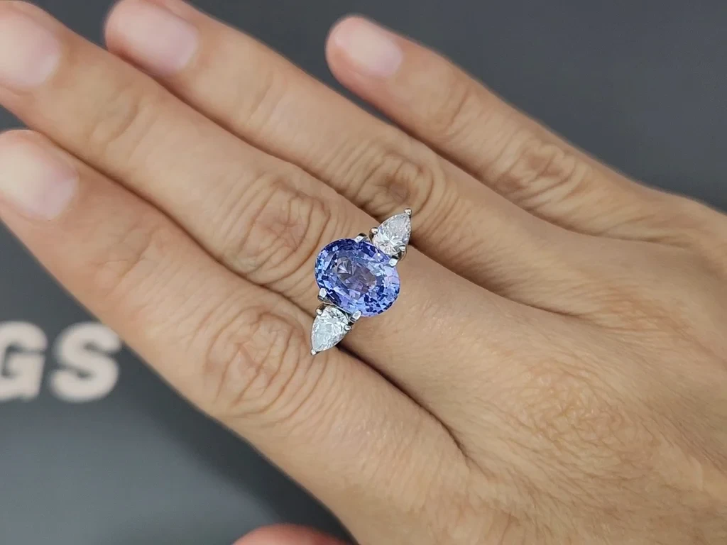 Unheated purple sapphire oval cut 4.05 carats, Sri Lanka Image №5