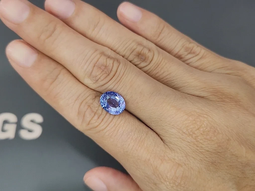 Unheated purple sapphire oval cut 4.05 carats, Sri Lanka Image №2