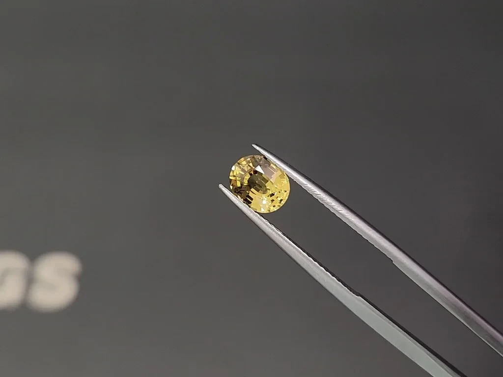 Unheated sapphire Vivid Yellow oval cut 1.57 carats, Sri Lanka Image №3