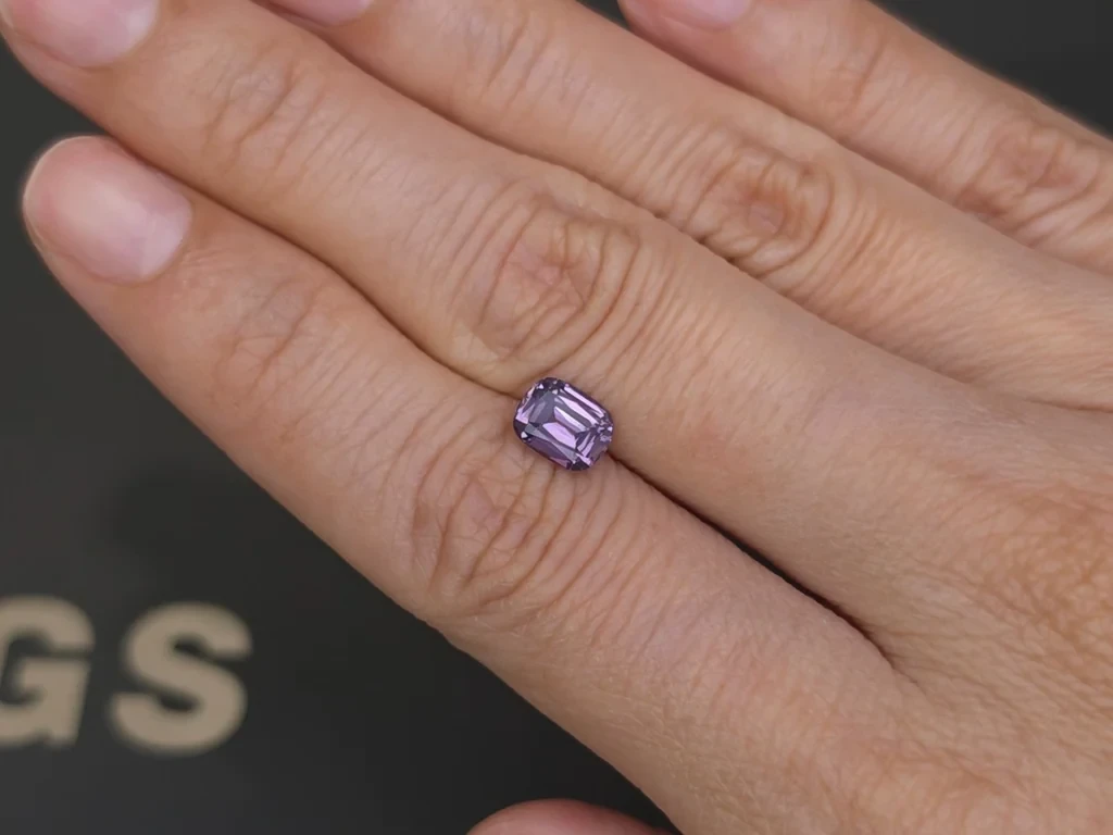 Lavender spinel cushion cut 1.11 carats, Tanzania Image №2