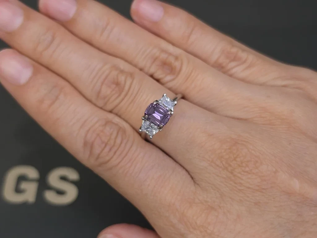 Lavender spinel cushion cut 1.11 carats, Tanzania Image №5