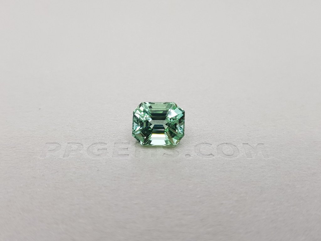 Natural blue-green tourmaline octagon cut 3.70 ct Image №1