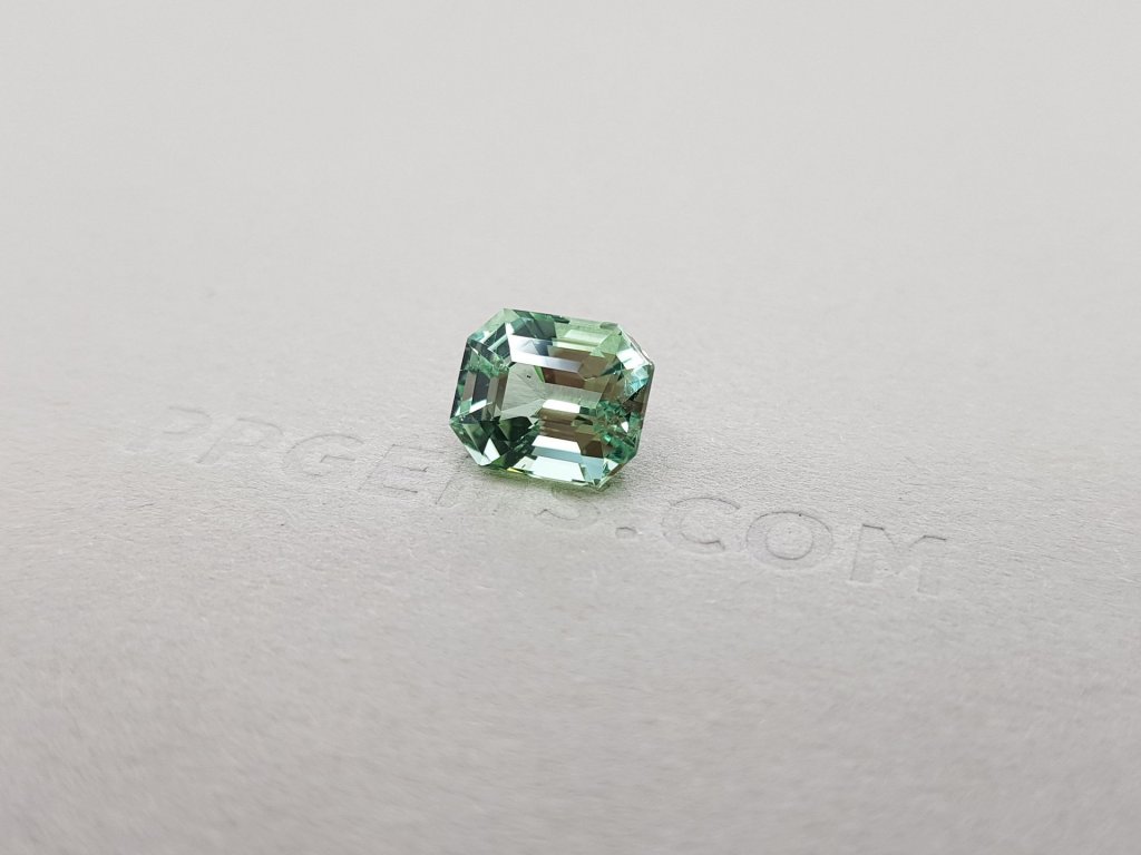 Natural blue-green tourmaline octagon cut 3.70 ct Image №3