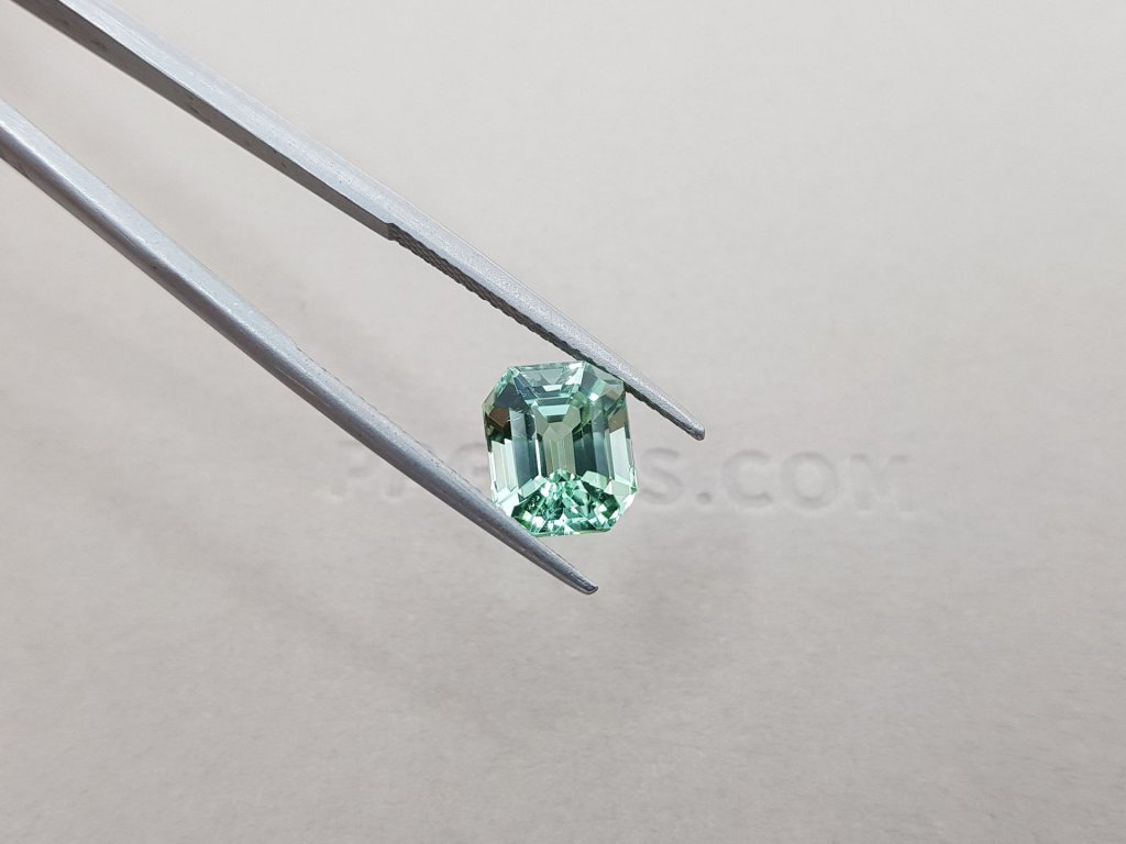 Natural blue-green tourmaline octagon cut 3.70 ct Image №4