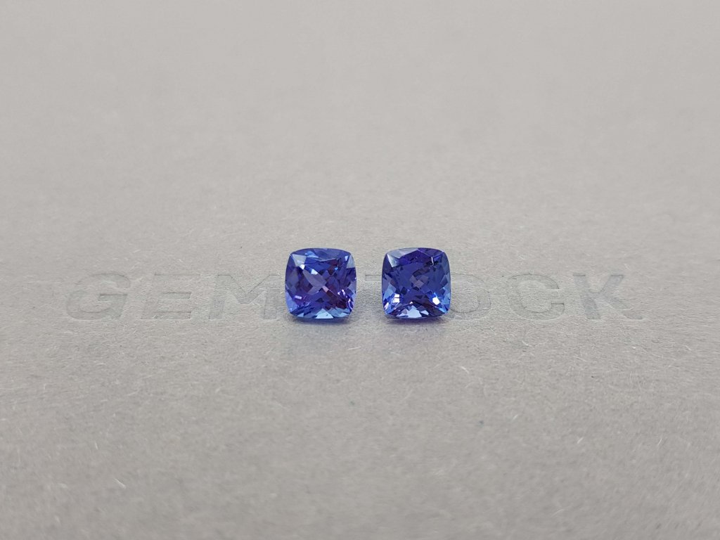 Pair of cushion cut tanzanites 2.59 ct Image №1