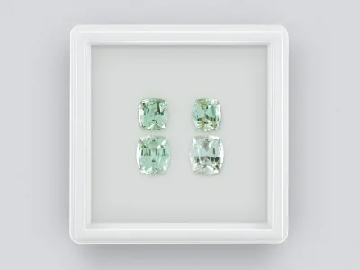Set of light green tourmalines 4.81 carats photo
