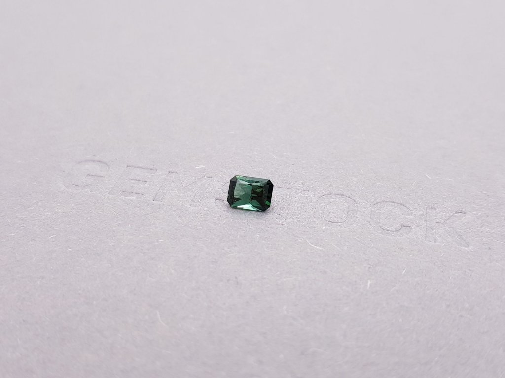 Blue-green radiant cut tourmaline 0.49 ct Image №3