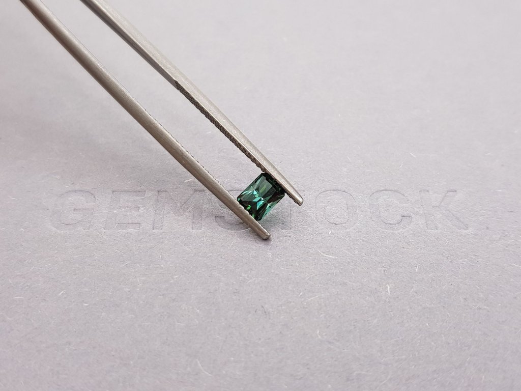 Blue-green radiant cut tourmaline 0.49 ct Image №4