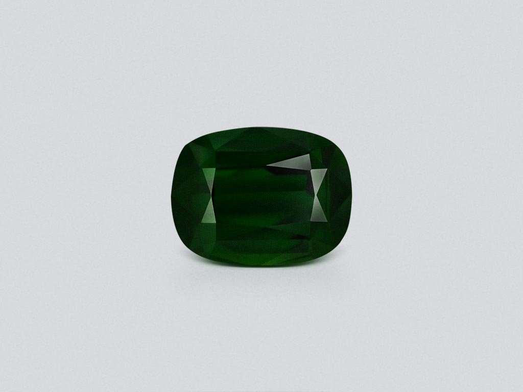 Deep green chrome tourmaline in cushion cut 1.92 carats, Pakistan  Image №1