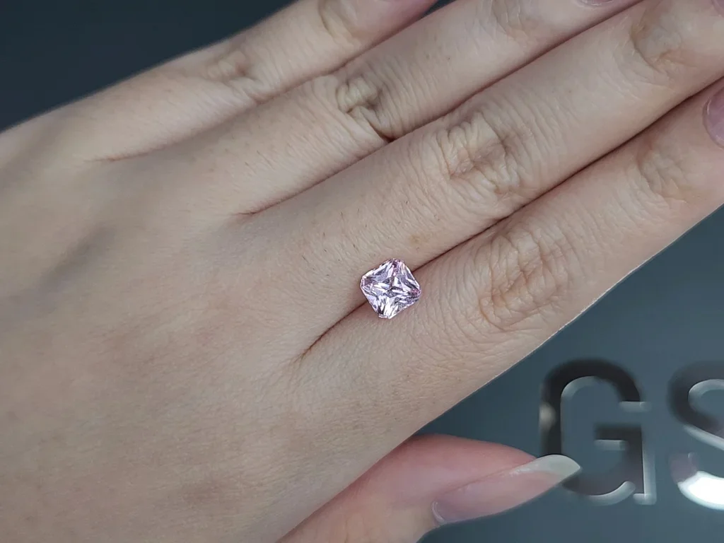 Unheated Baby pink sapphire in radiant cut 1.80 carats, Madagascar Image №2