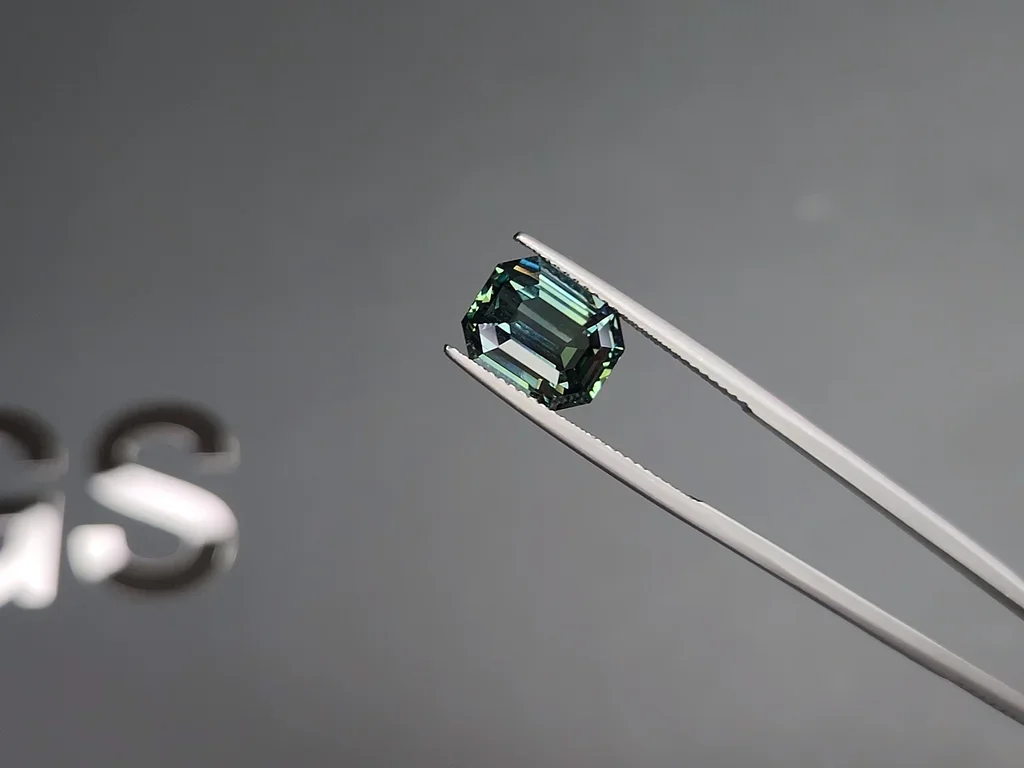 Unheated Teal sapphire in octagon 6.56 carats, Madagascar Image №3