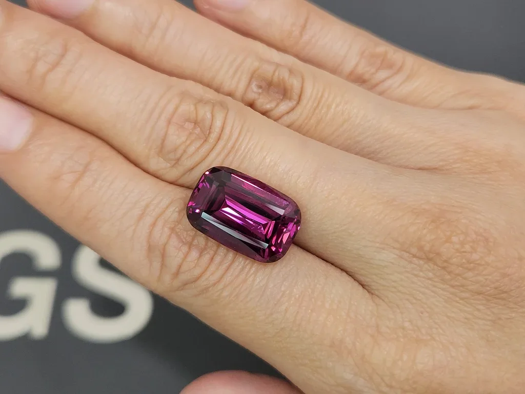 Garnet rhodolite cushion cut 14,61 carats, Tanzania Image №2