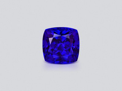 Large Royal blue tanzanite in cushion cut 11.80 carats, Tanzania photo