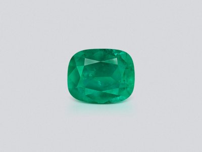 Emerald Intense Green cushion cut 5.67 carats, Zambia photo